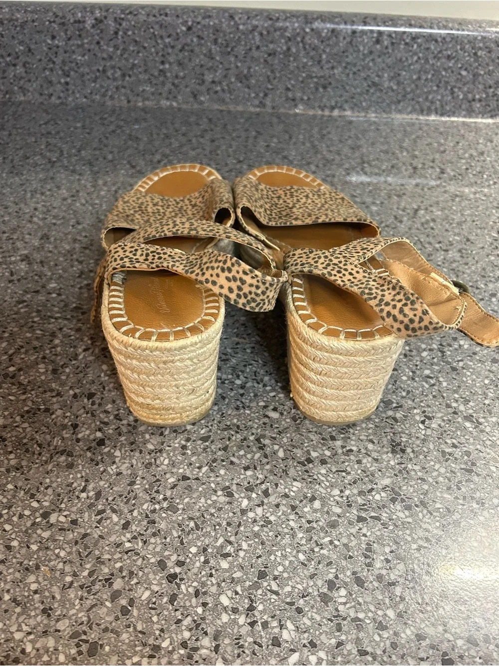 Universal Thread Leopard Print Espadrille Platform Sandals - Tan